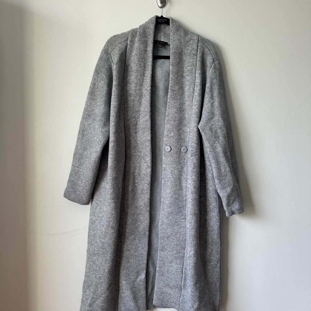 Ann Taylor Heather Gray Sweater Coat - Picture 5 of 11